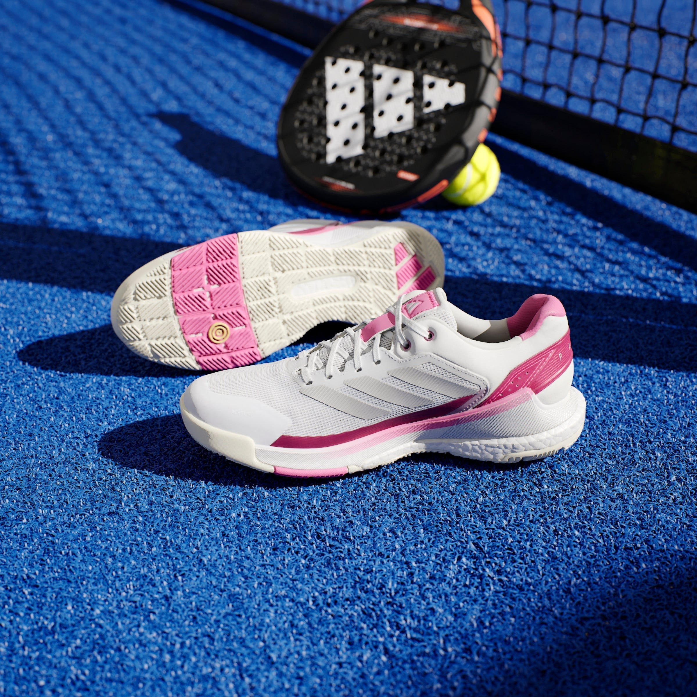 Adidas Women's Crazyquick Boost Padel Shoes - Cloud White - Padel Co